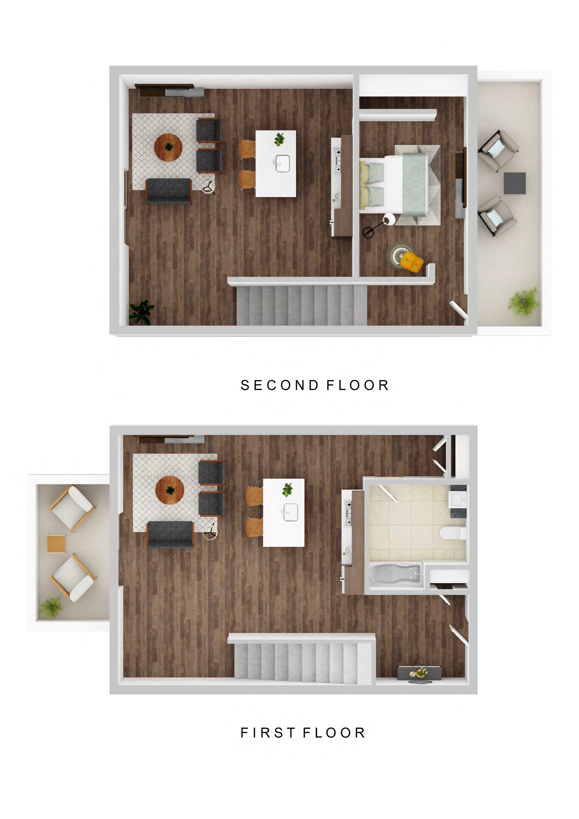 Colewood 1 Bed 1 Bath B Loft Floor Plan